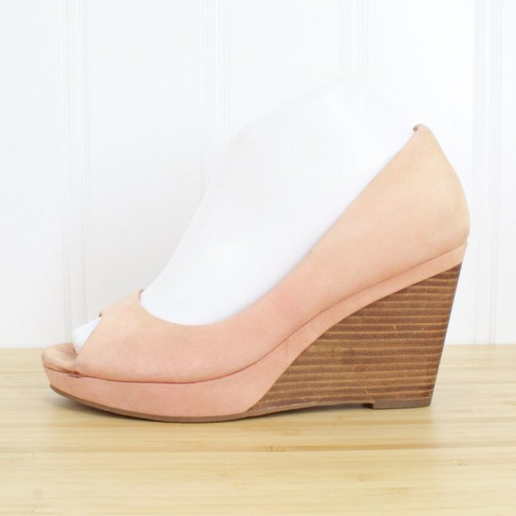 Cole Haan Shoes - COLE HAAN Peep Toe Wedge Pump Heels Shoes 8.5 B